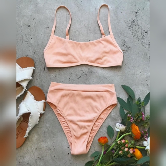 L*Space Gemma Ribbed Top Frenchi Bottoms Bikini - Picture 4 of 14